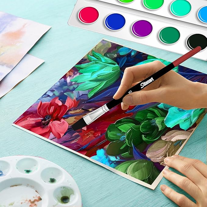 Flat Paint Brushes, Professional Art Paintbrush - Image 3