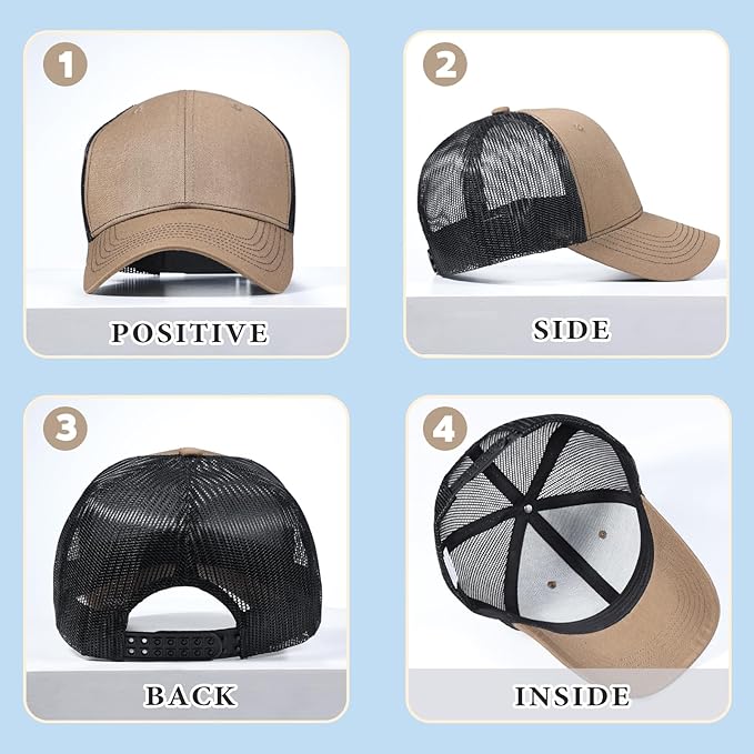 6Pack Unisex Vintage Washed Cotton Baseball Cap Soft Unconstructed Plain Blank Adjustable Size Dad Hat