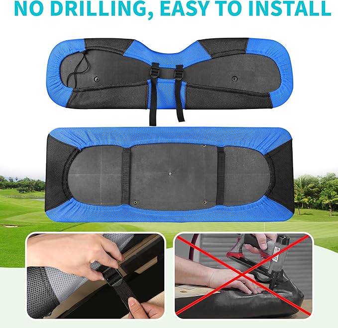 10L0L Universal Golf Cart Rear Seat Cover Dress UP Older Golf Cart Durable Breathable Material Fit Like a Glove for Yamaha EZGO and Club Car, Easy to Install