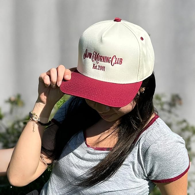 Funky Junque Trucker Hat Women Men 2-Tone Baseball Cap – Vintage Western Style Embroidered Snapback, Premium Cotton Blend