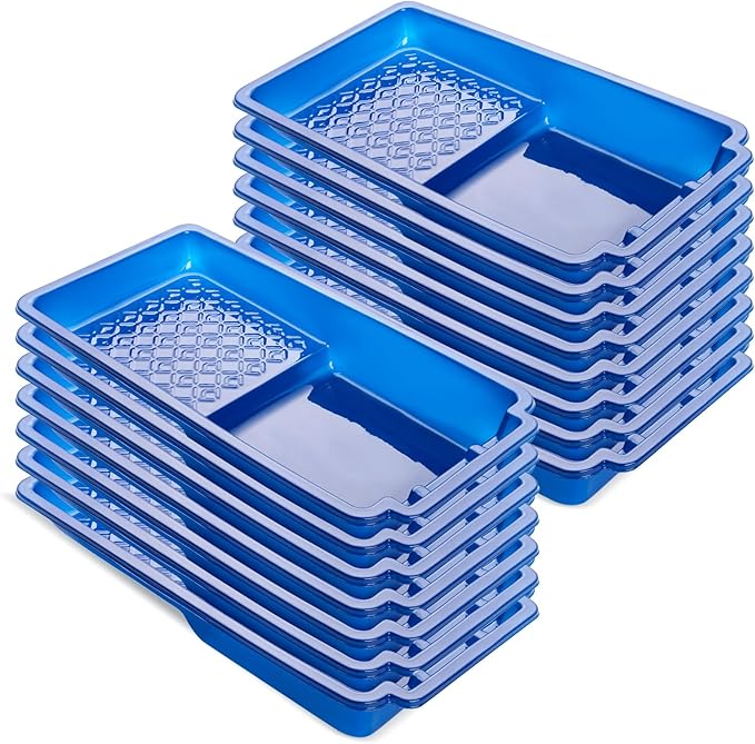 Mister Rui 4 Inch Paint Tray Liners, 15 Pack, Plastic Paint Trays, Small Paint - Image 7
