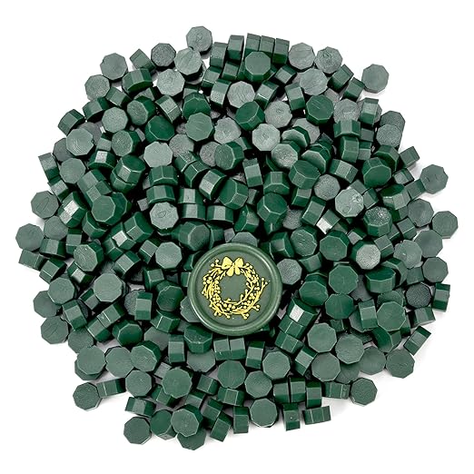 Yoption 360Pcs Olive Green Sealing Wax Beads, Hexagon Wax Seal Beads - Image 3