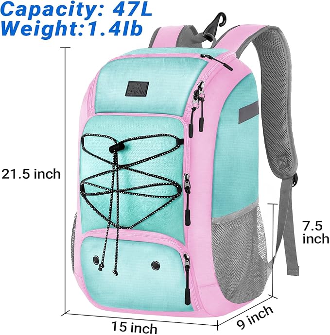 MATEIN Baseball Backpack, Softball Bat Bag with Shoes Compartment for Youth, Boys and Adult, Lightweight Baseball Bag with Fence Hook Hold TBall Bat, Batting Mitten, Helmet, Caps, Teeball Gear