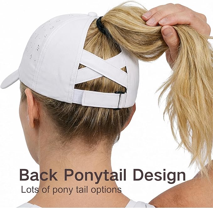 ZTL Women's High Ponytail Baseball Cap Performance Running Hat Quick Dry Mesh Sports Cap Unstructured Dad Trucker Hats