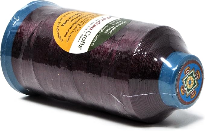 Mandala Crafts Bonded Nylon Thread Burgundy Heavy Duty Sewing Threads - Image 3