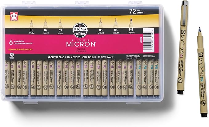SAKURA Pigma Micron Fineliner Pens by SAKURAOFAMERICA