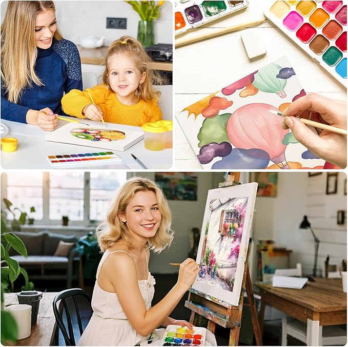 Soucolor Watercolor Paper Pad, 140lb/300gsm 40 Sheets Artist Painting Drawing - Image 7