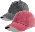 LANGZHEN Unisex Baseball Cap 100% Cotton Fits Men Women Washed Denim Adjustable Dad Hat