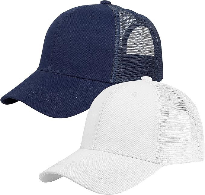 Falari Trucker Hat Baseball Cap Structured Plain Design 6 Panel, Adjustable Size