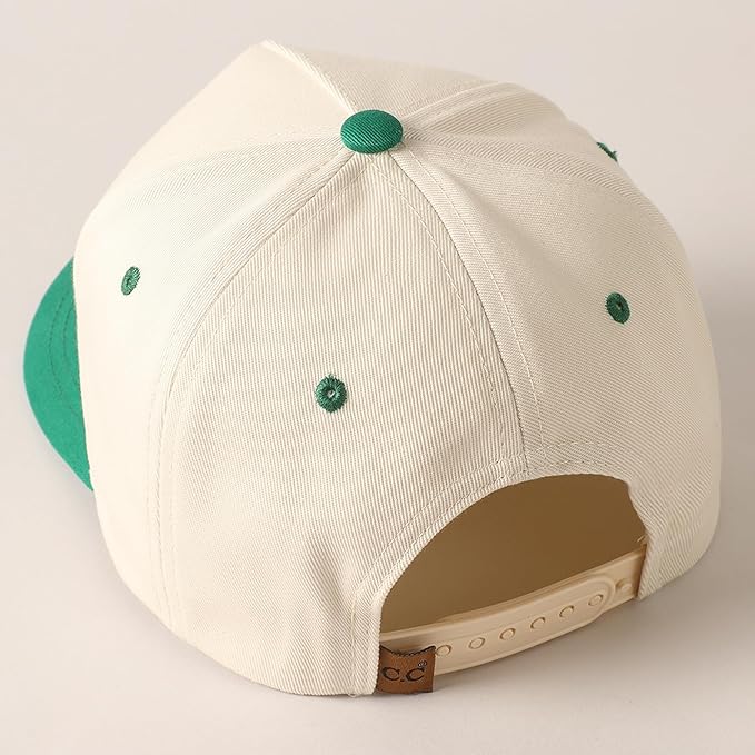 MIRMARU Two-Tone Vintage Canvas Trucker Hats for Men & Women, Adjustable Size Baseball Caps with Trendy Embroidered Design