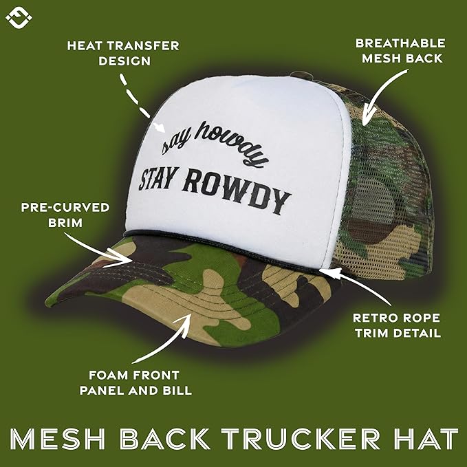 Funky Junque Premium Mesh Snapback Trucker Hat - Stylish Comfort for All - Patriotic, Humor & More