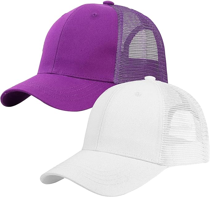 Falari Trucker Hat Baseball Cap Structured Plain Design 6 Panel, Adjustable Size