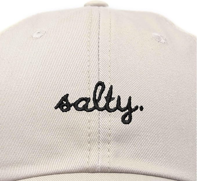 DALIX Salty Embroidered Cotton Beach Baseball Cap Adjustable Dad Hat Womens