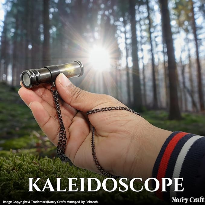 Brass Kaleidoscope with Wooden Box | Handcrafted Vintage Kaleidoscope with - Image 5