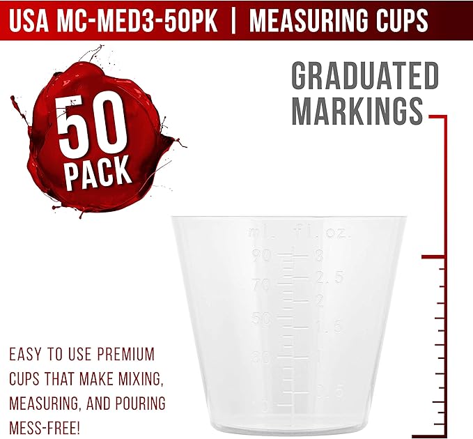 Pouring Masters 3 Oz Liquid Measuring Cups - Image 2