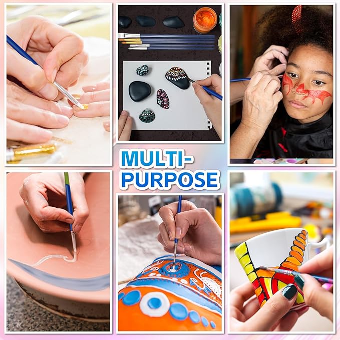 Paint Brushes Set, 20 Sizes Different Kids Painting Brushes Acrylic Paint Brush - Image 6
