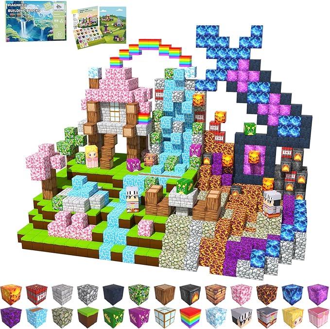150PCS Magnetic Blocks, Magnetic Building Blocks, Magnet Blocks by Unknown
