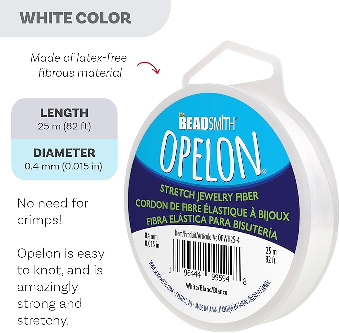 The Beadsmith Opelon Stretch Cord – Elastic Beading Fiber, 0.4 mm Diameter - Image 3