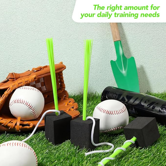 Shappy 48 Pcs Base Plugs Baseball Base Anchors with Tassel Heavy Duty Rubber Plug Dig Tools for Baseball Field Softball Drill