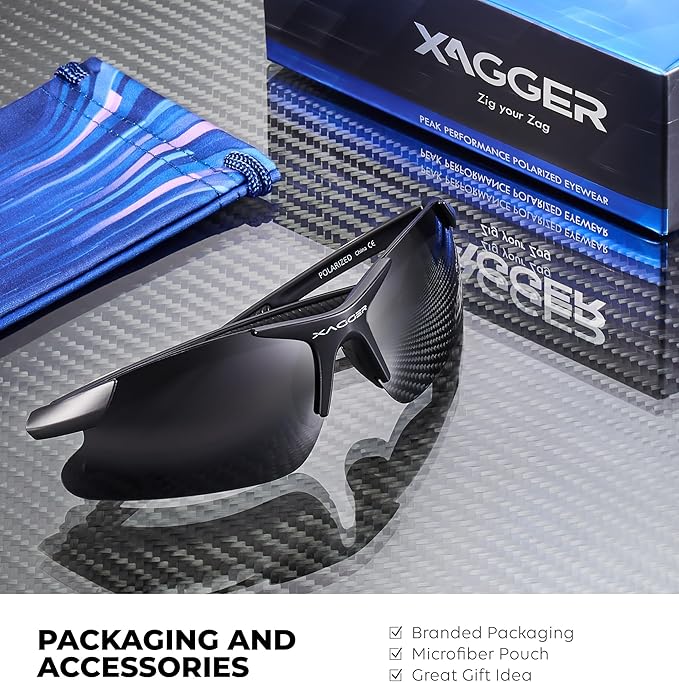 Xagger Kids Youth Polarized Sports Sunglasses for Boys Girls Baseball Softball Glasses TR90 Frame