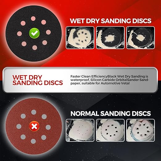 50PCS 5 inch Silicon Carbide Sanding Discs 3000 Grit, Wet Dry Orbital 5 Sander - Image 5