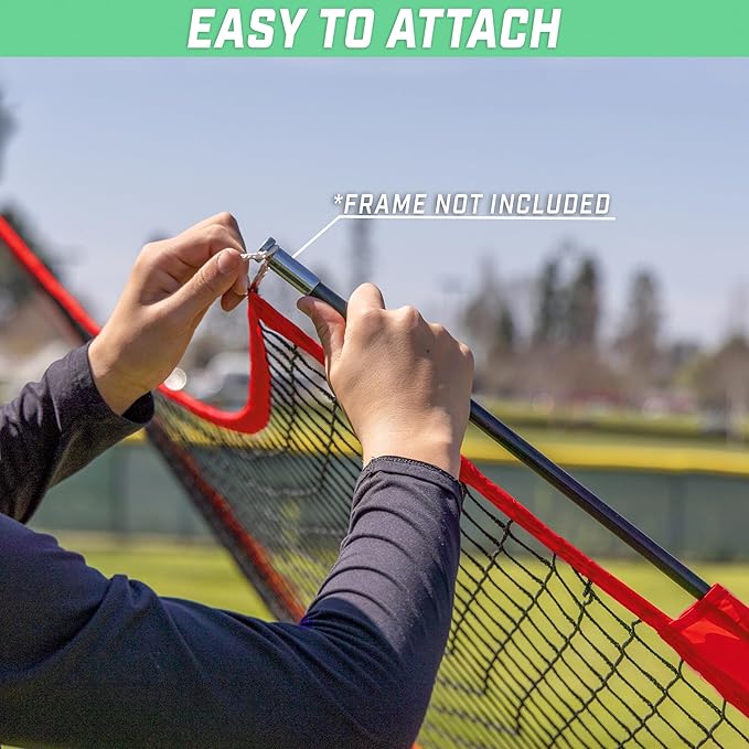 GoSports Replacement 7 x 7 ft Baseball Net - NET ONLY - Frame NOT Included - Choose Your Color