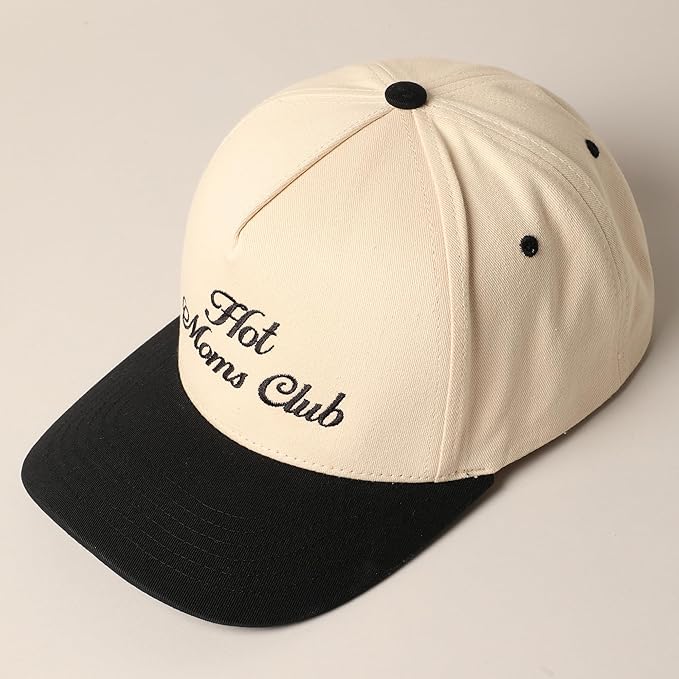 MIRMARU Two-Tone Vintage Canvas Trucker Hats for Men & Women, Adjustable Size Baseball Caps with Trendy Embroidered Design
