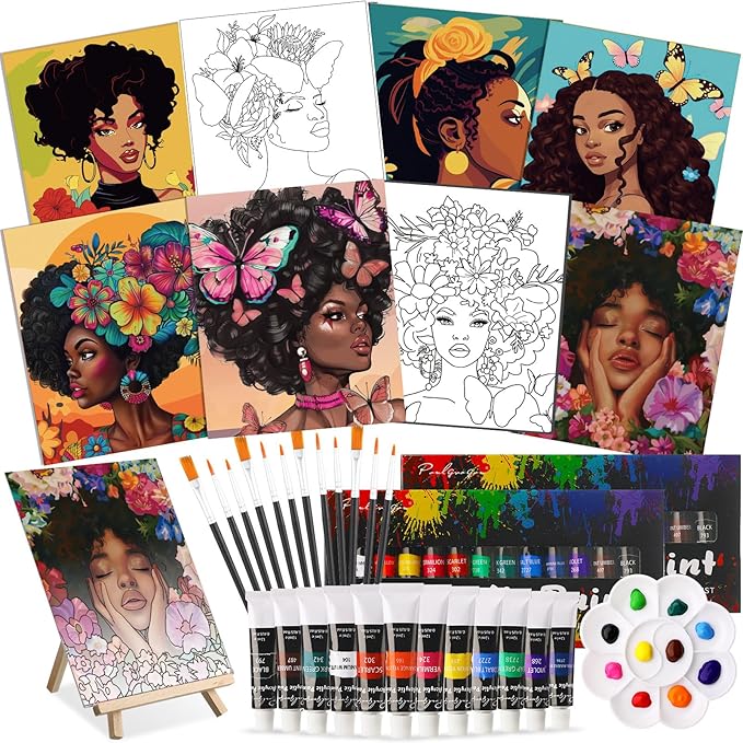 Cholemy 36 Pcs Paint and Sip Kit by Cholemy