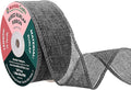 Mandala Crafts Gray Burlap Wired Ribbon 1.5 Inches Wide Jute Ribbons by MandalaCrafts