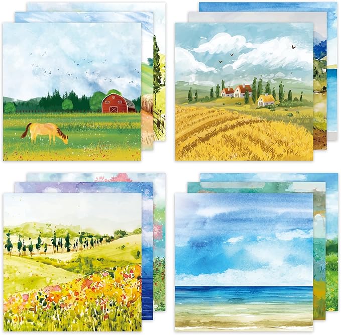 24 Sheets 12 Designs Scrapbook Paper Pad, Christmas Scrapbooking DIY Decorative - Image 6