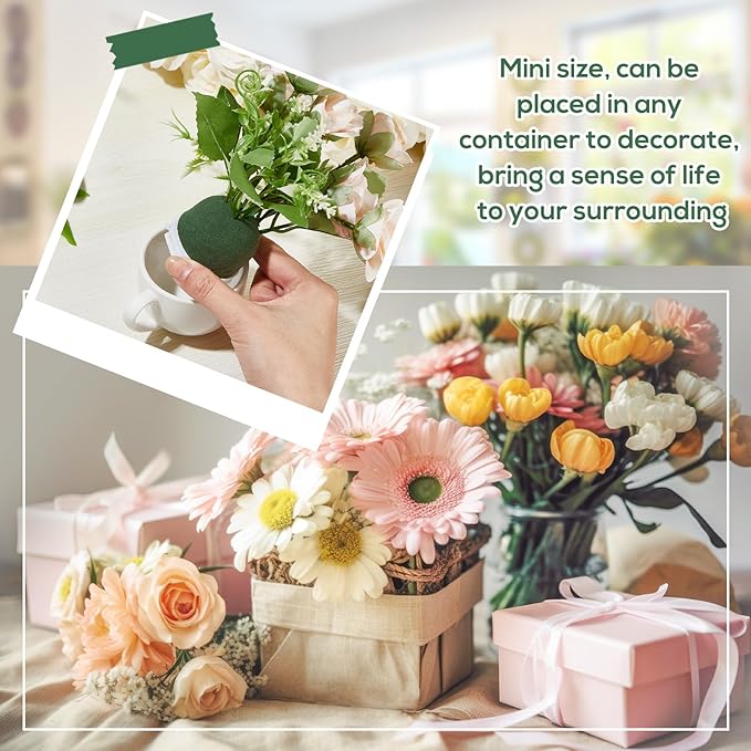 Tessco 12 Pcs Mini Floral Foam Holder Round Floral Foam - Image 4