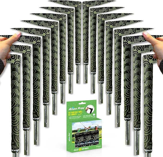 Alien Pros Golf Grip Wrapping Tapes - Innovative Golf Club Grip Solution - Enjoy a Fresh New Grip Feel in Less Than 1 Minute