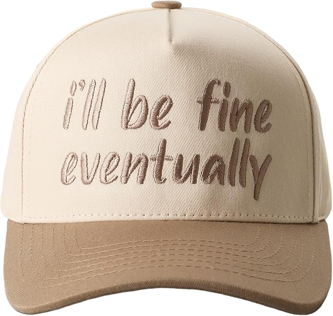 MIRMARU Two-Tone Vintage Canvas Trucker Hats for Men & Women, Adjustable Size Baseball Caps with Trendy Embroidered Design
