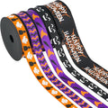 MEEDEE 3/8 inch 1 inch Halloween Ribbon Set Spooky October Ribbon Assortment 5 by MEEDEE