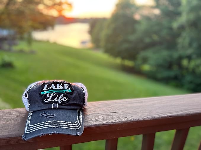 Funky Junque Distressed Vintage Baseball Cap - Embroidered Patch Women's Hat - Holiday, Lifestyle & Patriotic Designs