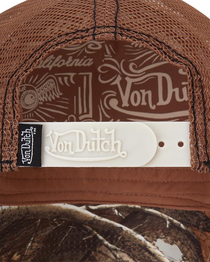 Von Dutch Men & Women’s Baseball Cap - Adjustable Snapback Canvas Hat with Curved Brim Structured Logo Patch Vintage Style