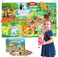 Taika 43x28 inch Zoo Animals Felt Story Board Set, Thicker Flannel Board by Unknown