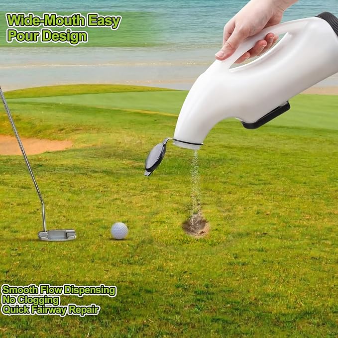 Yalikop Golf Cart Sand Bottle Sand Seed Divot Filler Bottle for Golf Push Carts Easy Pour Repair Tools Refillable Push Cart Models for Course Maintenance Staff Golfers