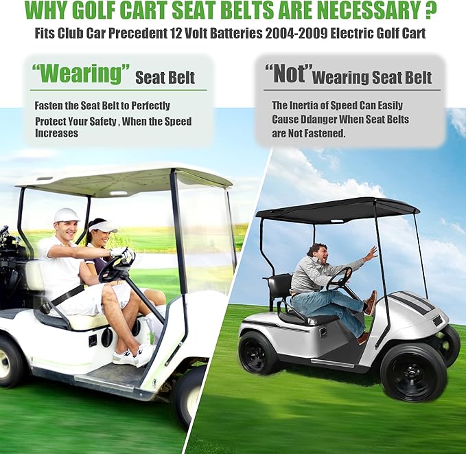 10L0L Retractable Golf Cart Seat Belts - Universal Retractable Seat Belts for Yamaha EZGO, Club Car, Go Kart, UTV