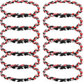 12Pack Baseball Necklaces for Boys, 18inches Braided Rope Tornado Titanium Sports Necklaces, Ideal for Baseball Team Gifts, Party Favors, Baseball Accessories Drip，Multi-Color