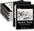 12 Pack Sketch Book, 8.5 x 11Inch Sketchbook, 68lb/100gsm Top Spiral Bound by Prudiut