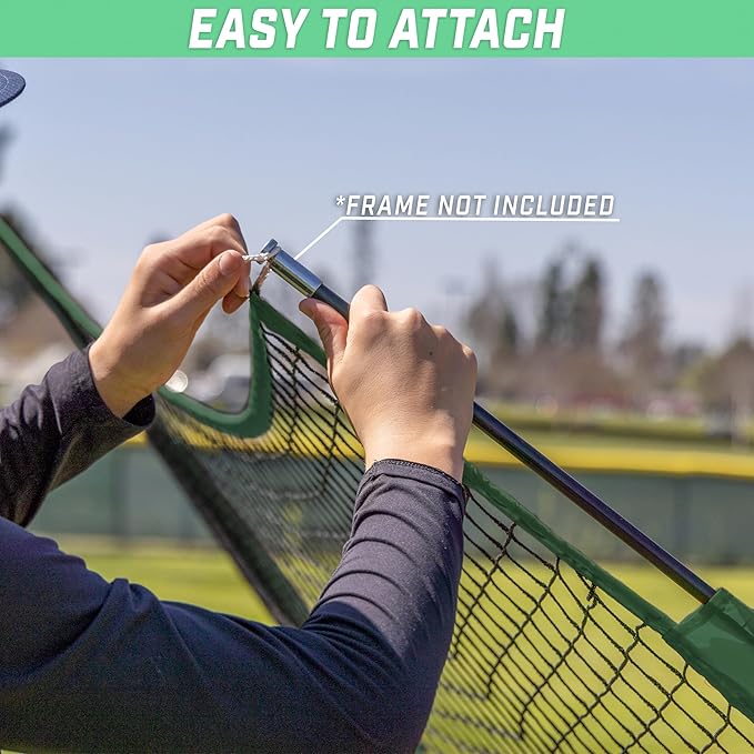 GoSports Replacement 7 x 7 ft Baseball Net - NET ONLY - Frame NOT Included - Choose Your Color