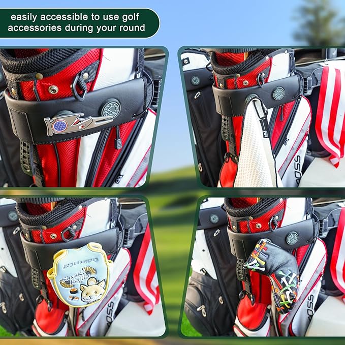 Golf Cart Strap Sleeve With Strong Magnet Golf Cart Strap Accessories Magnetic Golf Cart Strap Sleeve - Protect Golf Bag From Being Scratched