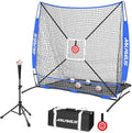 6'X6' Baseball Softball Practice Net,Pitching Net,Batting Net,with Bonus Strike Zone,Target and Bow Frame,for Hitting,Pitching,Catching