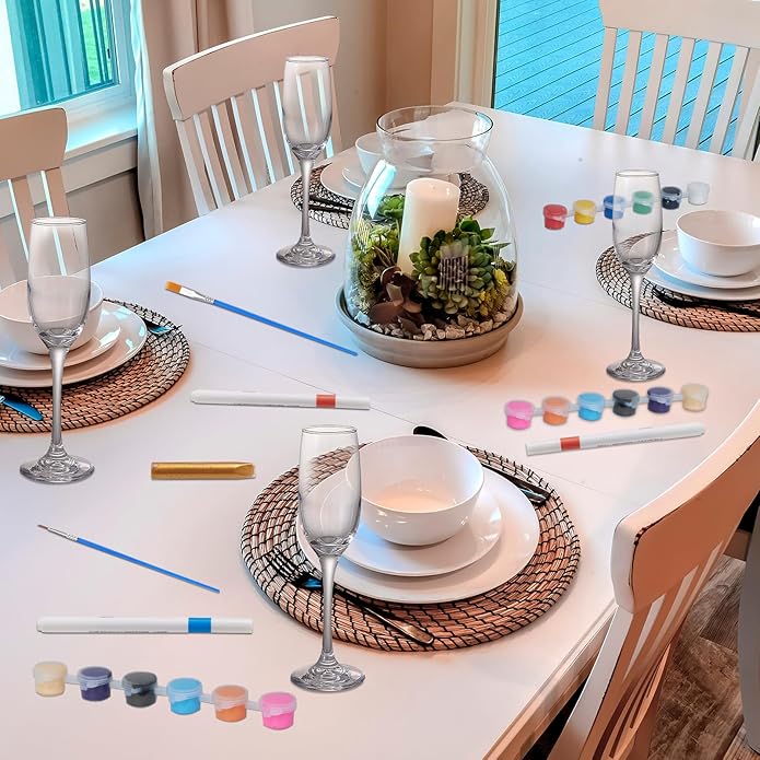 6 Sets Paint Your Own Wine Glass Set - Image 6