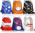 Grneric 18 Pcs Baseball Party Favor Bags Drawstring Bags Bulk Candy Goodie Bag Baseball Themed Presents for Sports Teams