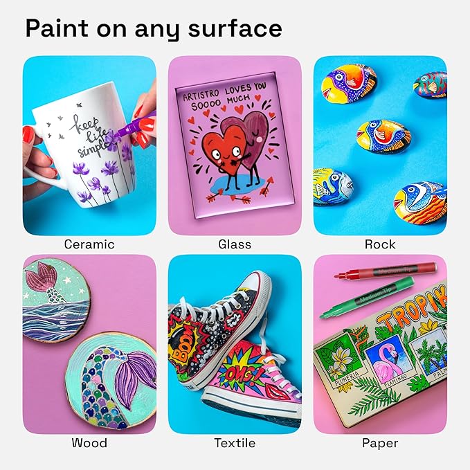 ARTISTRO - Fabric Paint pens and Paint Markers – Permanent Fabric Decorating - Image 5