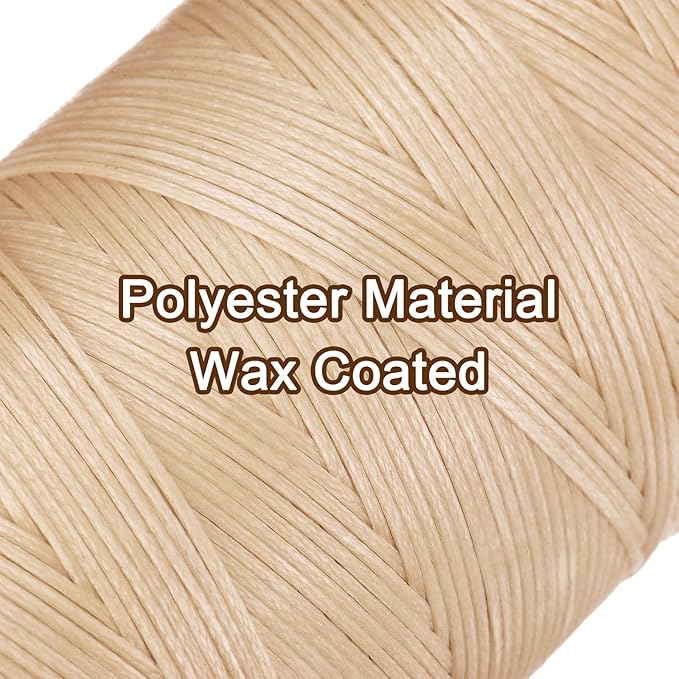 uxcell 150D 0.8mm Flat Waxed Thread 284 Yards Polyester Leather Sewing Waxed - Image 4