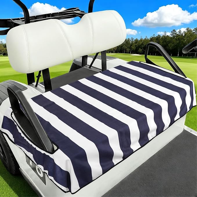 Golf Cart Seat Covers Club Car Golf Cart Accessories for Men Women Golf Carts Seat Towel Blanket 2-Seat Golf Cart Decorations