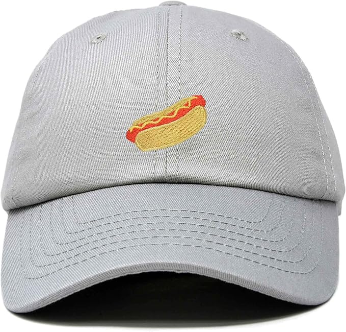DALIX Hot Dog Hat Embroidered Mens Womens Baseball Cap